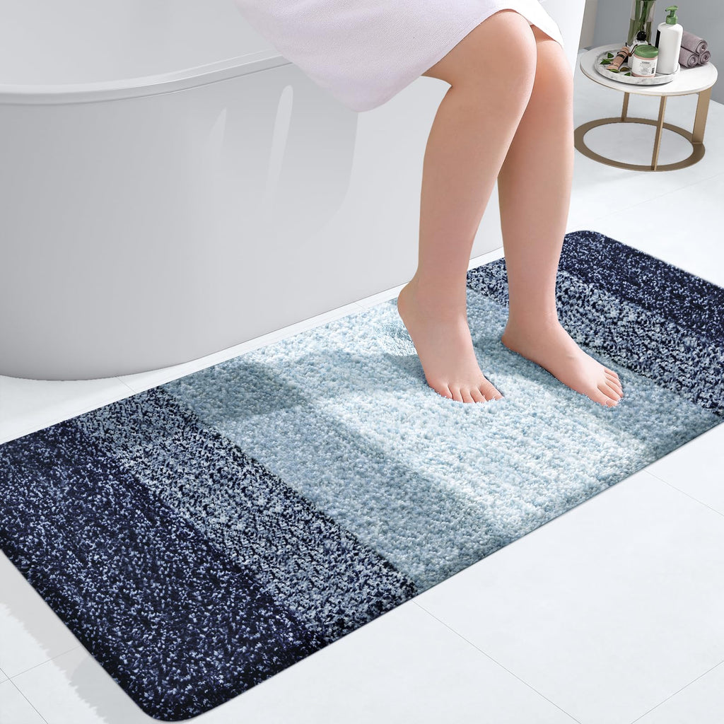 OLANLY Bathroom Rugs Mat 30x20, Extra Soft Absorbent Microfiber Bath Rugs, Rubber Backing, Quick Dry, Machine Washable Bath Mats for Bathroom Floor, Tub and Shower, Home Decor Accessories, Grey