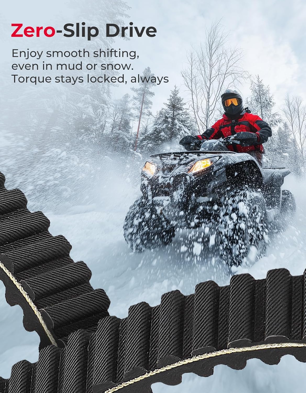 KEMIMOTO Drive Belt 3211077 20G4022 Heavy-Duty CVT Carbon Drive Belt Compatible with Polaris Sportsman 400 500, Ranger 500/XP 875, Scrambler, Magnum, Xplorer 4x4 ATV/UTV - Replaces 3211072 3211048