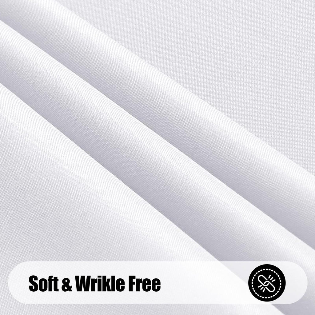 Smiry Rectangle Table Cloth, Waterproof Anti-Scratch Polyester Tablecloth, Decorative Washable Fabric Table Cover for Dining, Buffet, Parties and Outdoor, 60x84, Black