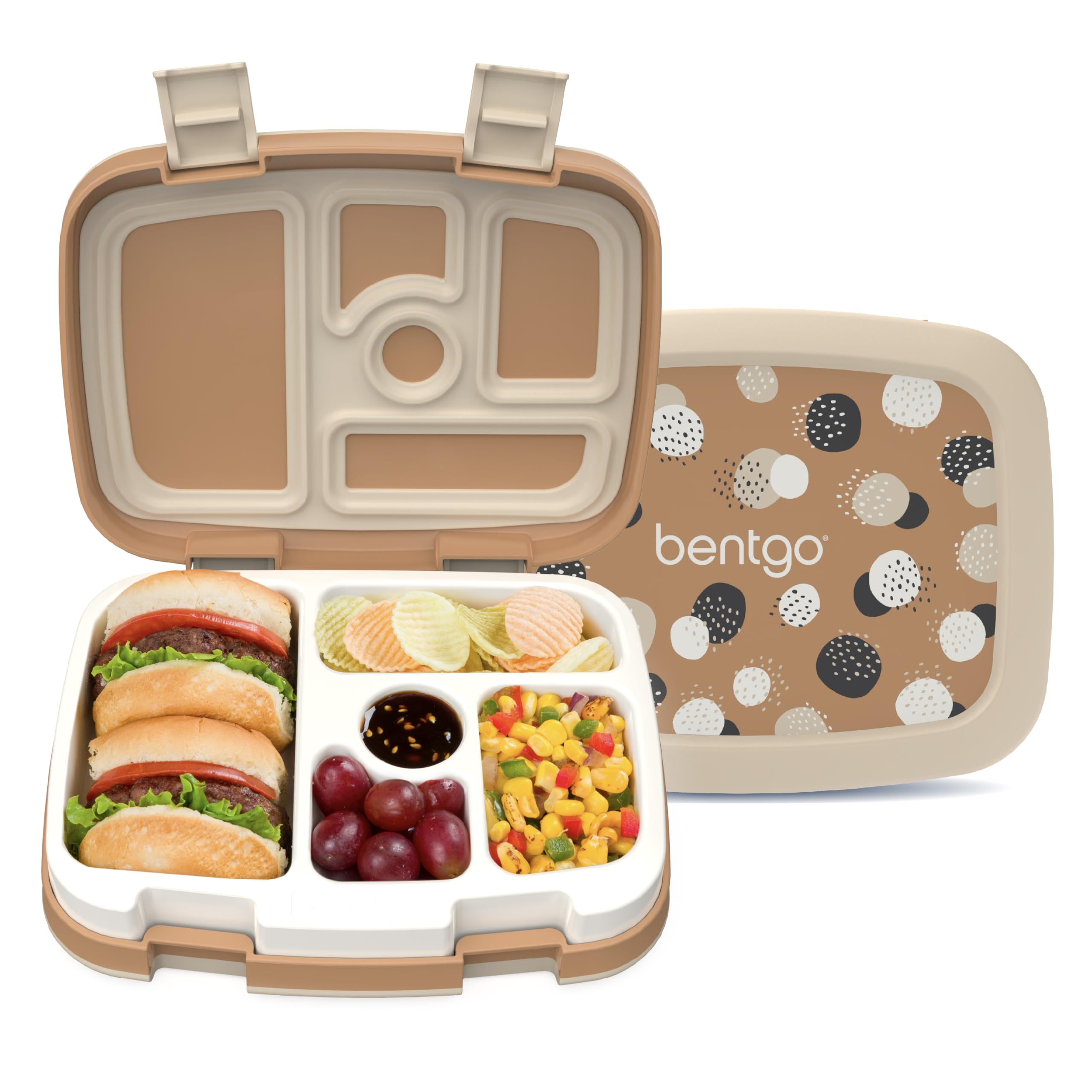 Bentgo Kids Prints Leak-Proof, 5-Compartment Bento-Style Kids Lunch Box - Ideal Portion Sizes for Ages 3-7, Durable, Drop-Proof, Dishwasher Safe, & PFAS & BPA-Free Materials (Unicorn)