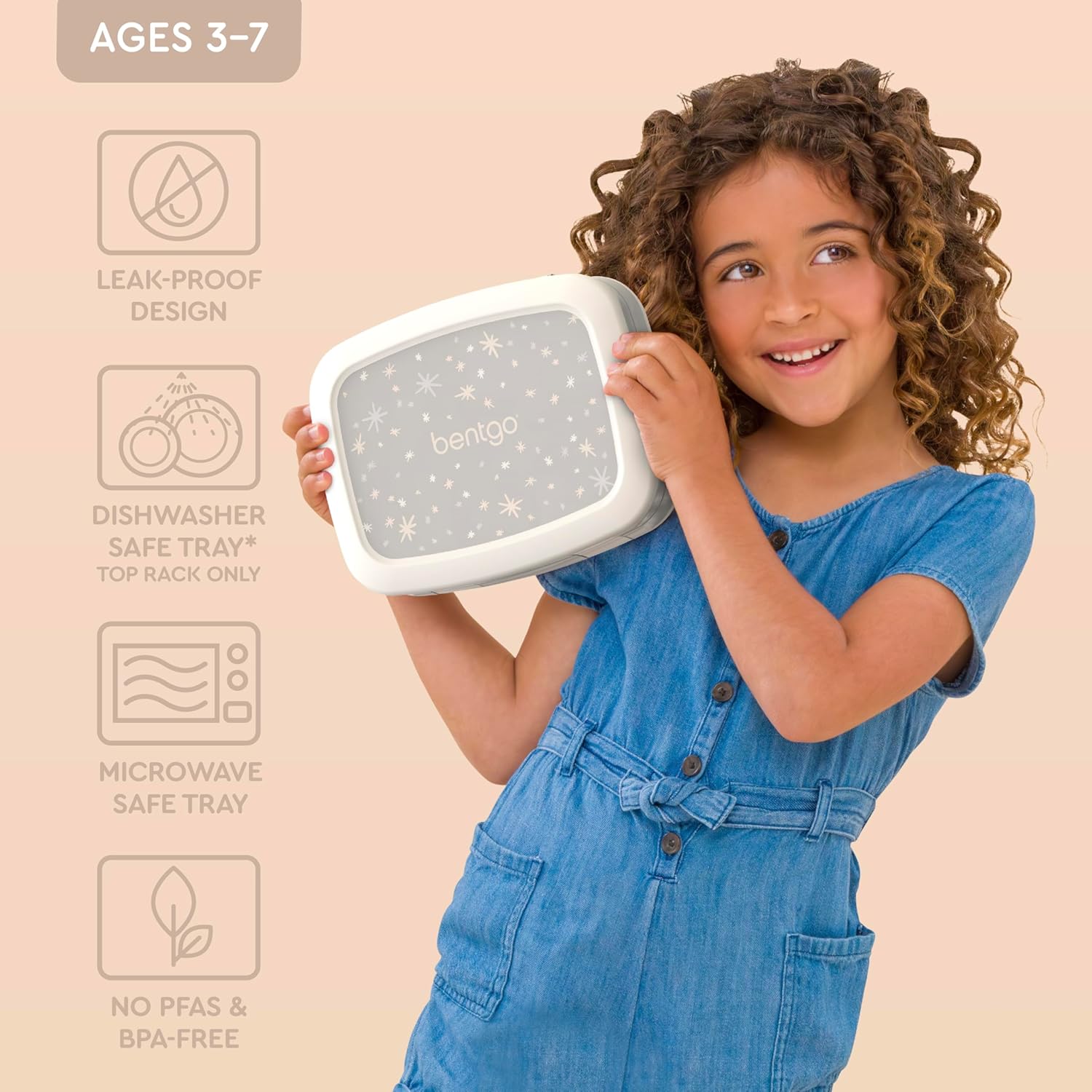 Bentgo® Kids 14” Backpack Set With Kids Prints Lunch Box (Starry Sprinkle)