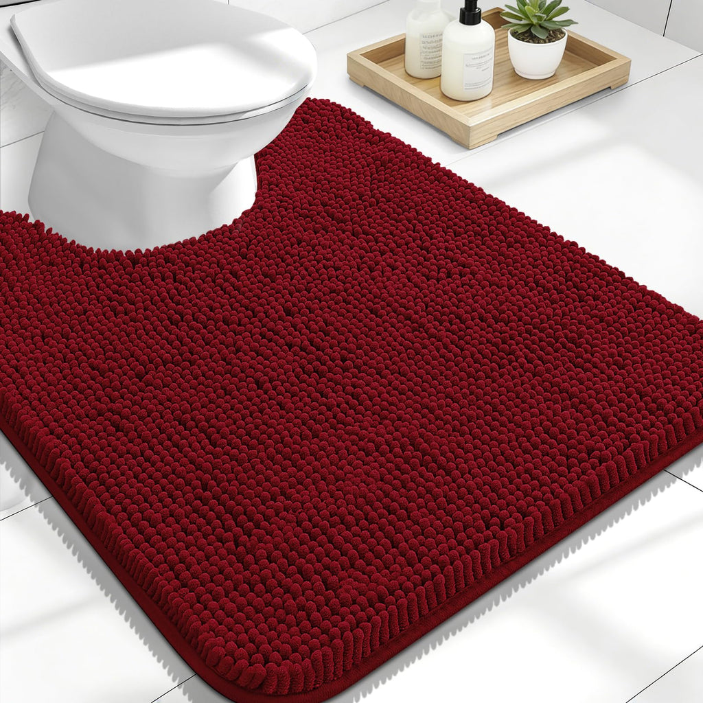 OLANLY Bathroom Rugs 30x20, Extra Soft Absorbent Chenille Bath Rugs, Rubber Backing Quick Dry, Machine Washable Bath Mats for Bathroom Floor, Tub and Shower, Home Decor Accessories, Grey