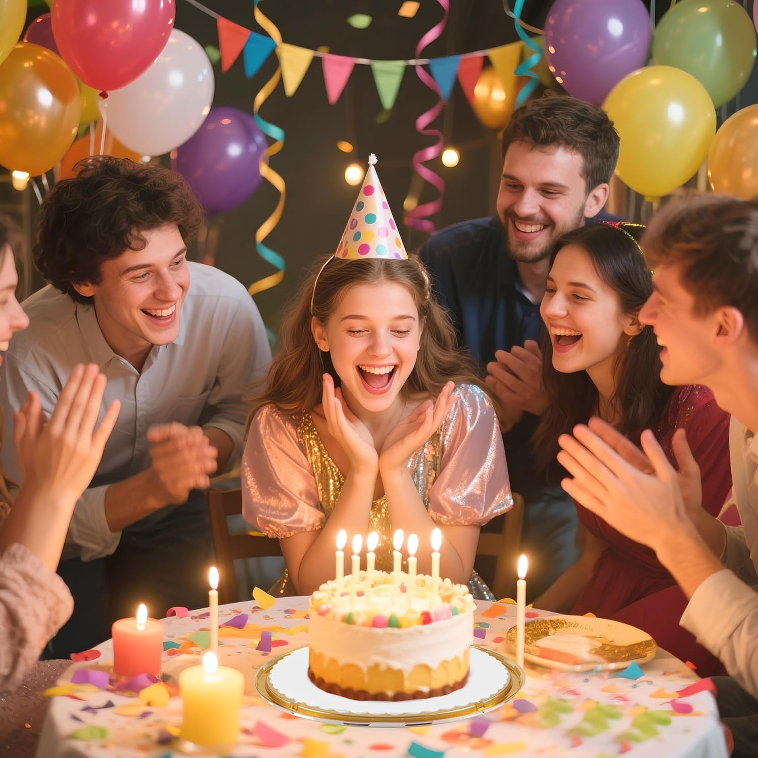 10 Inch Plastic Cake Carriers Gold Cake Containers with Lid and White Cake Boards, Clear Cupcake Holder for 1-2 Layer Cheesecake, Bundt Cake Pie Bakery Supplies(5 Pack)