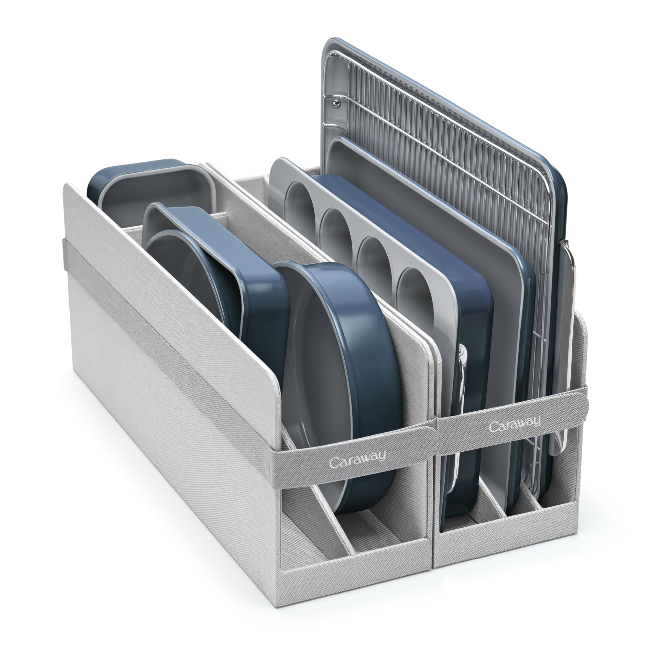 Caraway Nonstick Ceramic Bakeware Set (11 Pieces) - Baking Sheets, Assorted Baking Pans, Cooling Rack, & Storage - Aluminized Steel Body - Non Toxic, PTFE & PFOA Free - Cream