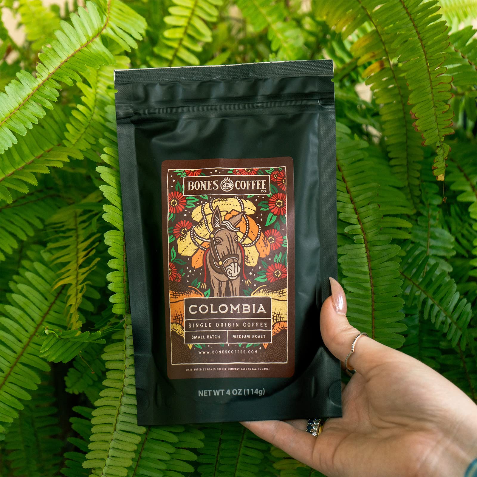Bones Coffee Company NEW Favorite Flavors Sample Pack, Assorted Flavored Coffee Low Acid Medium Roast Arabica Beans Specialty Coffee Gifts, Auto Drip and French Press Compatible, 4 oz Pack of 5 Ground