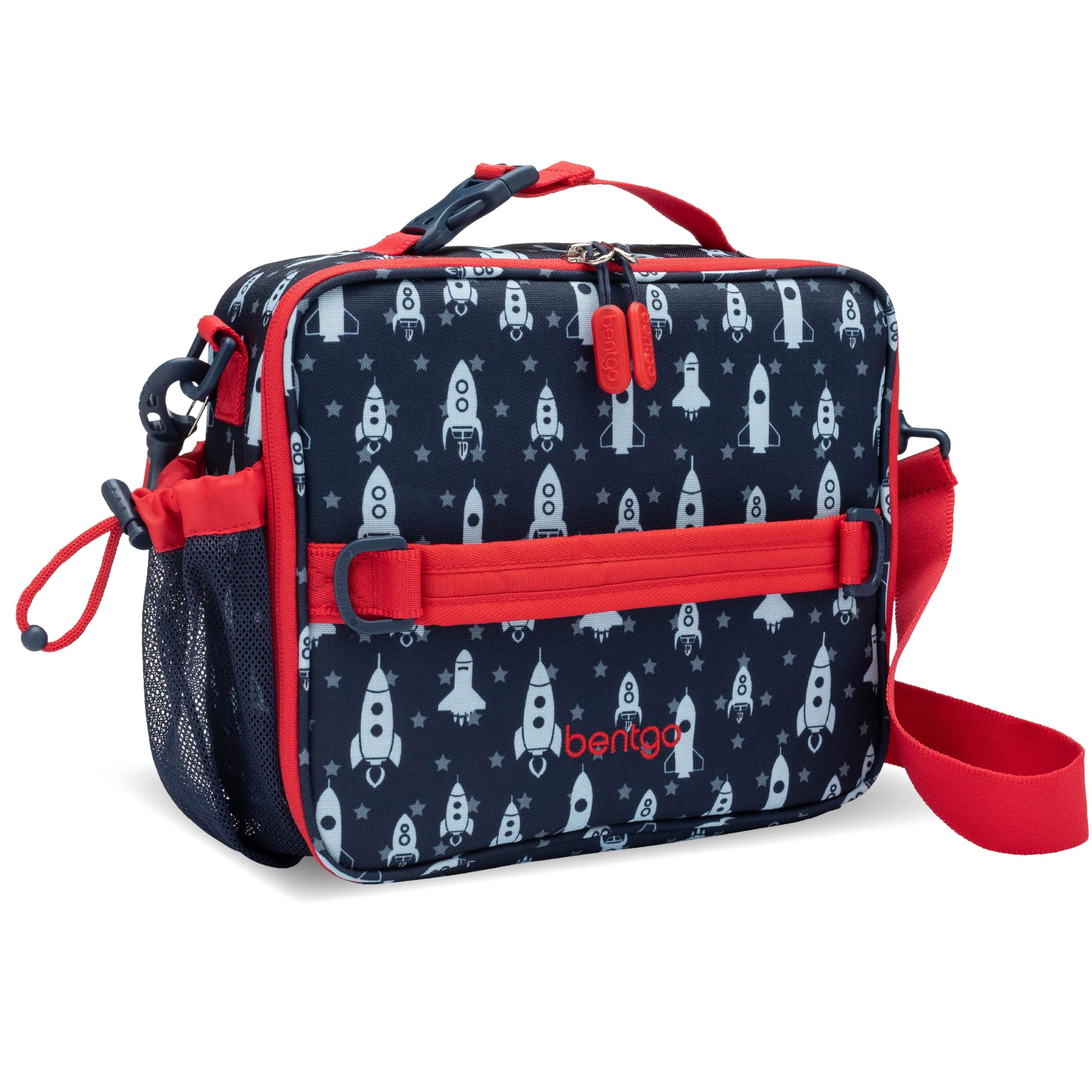 Bentgo Kids Lunch Bag - Durable, Double-Insulated Lunch Bag for Kids 3+; Holds Lunch Box, Water Bottle, & Snacks; Easy-Clean Water-Resistant Fabric & Multiple Zippered Pockets (Mermaid)