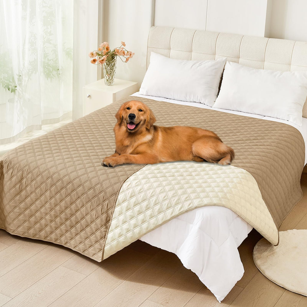 Smiry Waterproof Couch Covers for Dogs Washable, Reversible Pet Couch Covers for 3 Cushion Sofa Pet Friendly, Soft Sofa Furniture Protector for Dogs Cat Kids, Checkered (30"x70", Grey/Dark Grey)