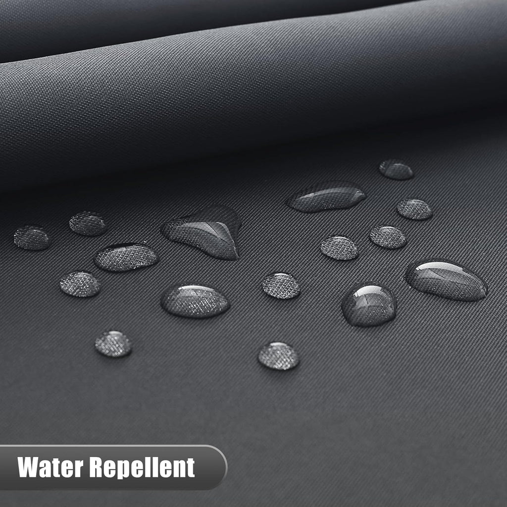 OLANLY Luxury Black and Grey Ombre Shower Curtain Sets with 12 Hooks, Waterproof and Washable Decorative Shower Curtains for Bathroom, 72x72 Inches