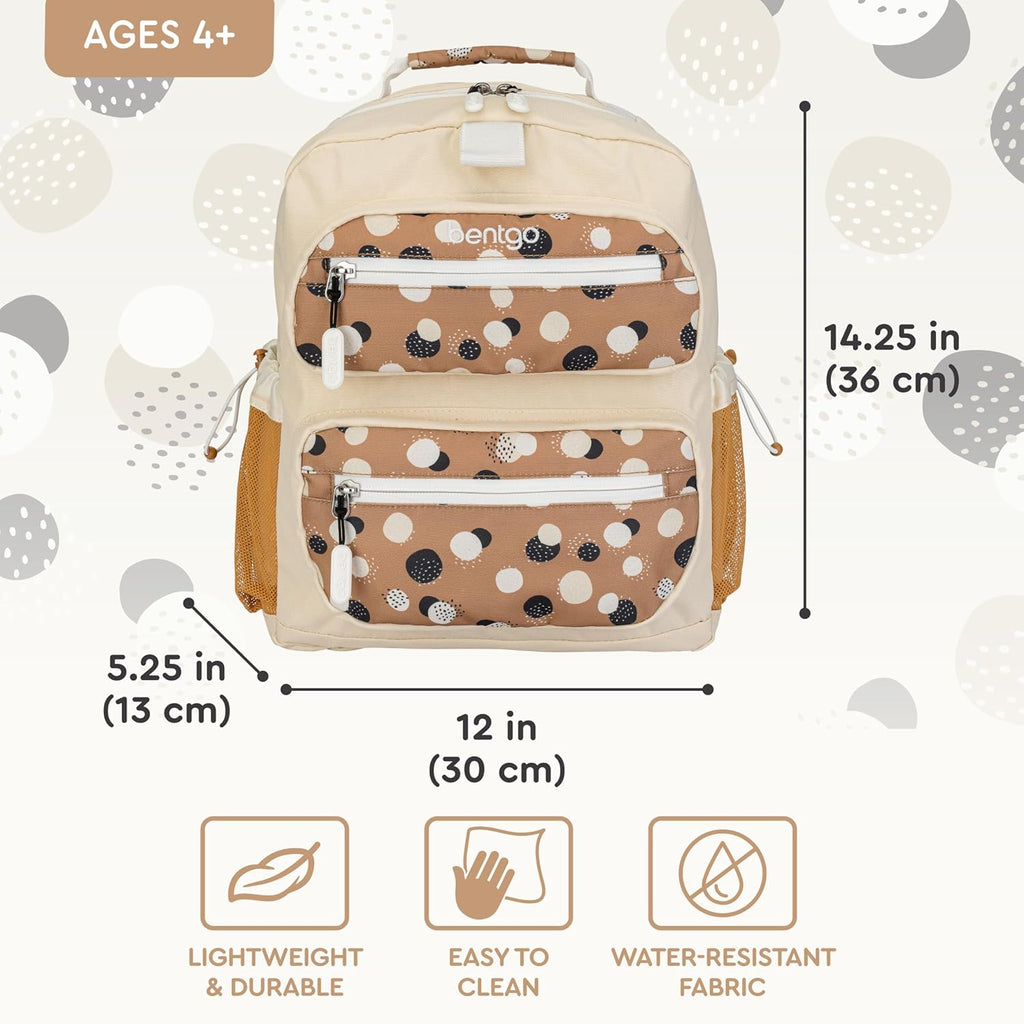 Bentgo® Kids 14” Backpack Set With Kids Prints Lunch Box (Spots & Dots)
