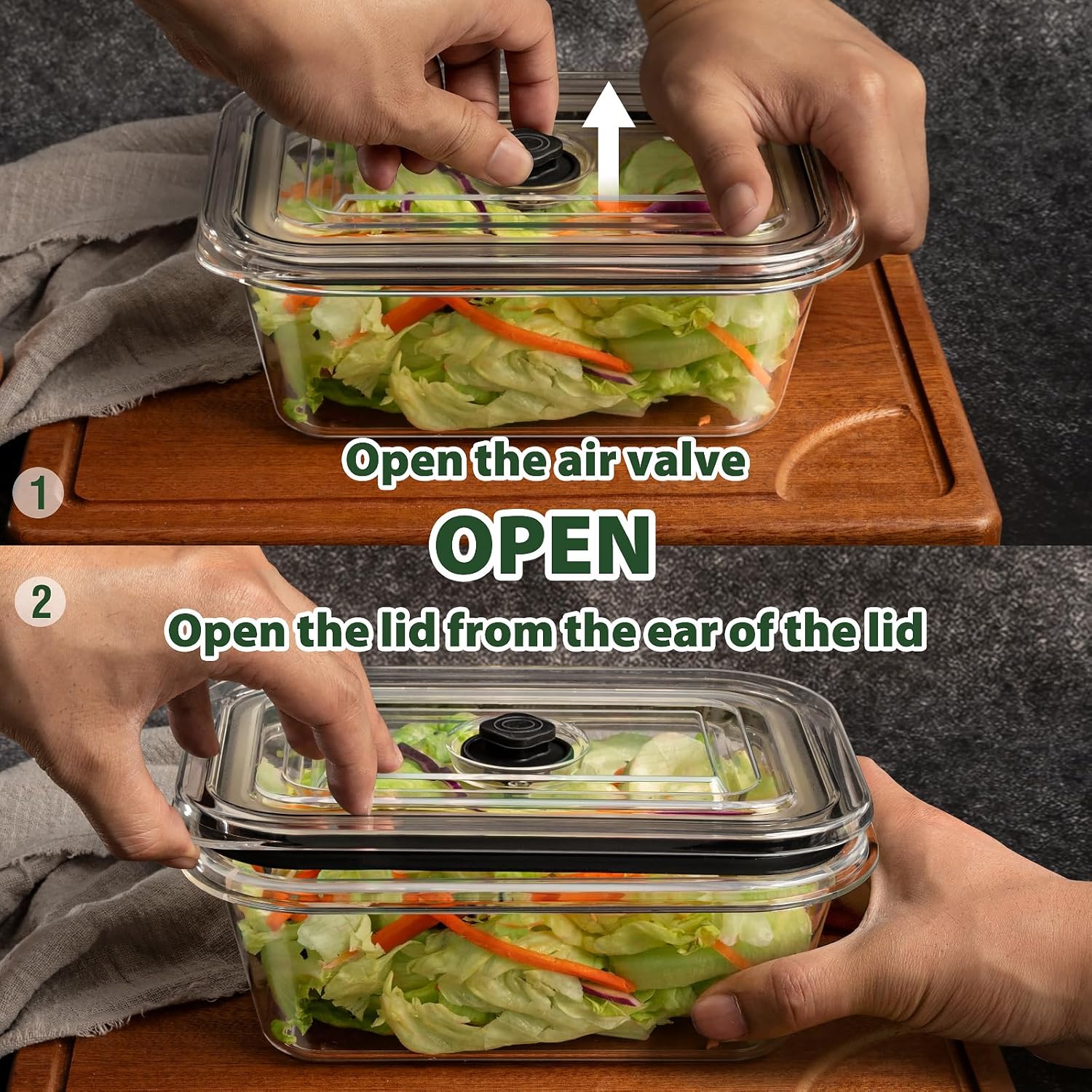 5 PCS Food Storage Containers with lids, 32 OZ Crysta-Clear Kitchen Food Containers for Pantry & Kitchen Storage and Organization, Airtight BPA-Free Microwave Dishwasher Safe Meal Prep Containers