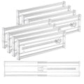 Vtopmart 8 Pack 6" Tall Upgrade Drawer Dividers for Big and Deep Drawer, 12.8"-22.3" Adjustable Expandable Dresser Drawer Organizer, Clear Plastic Separators for Dresser, Baby Supplies, Kitchenware