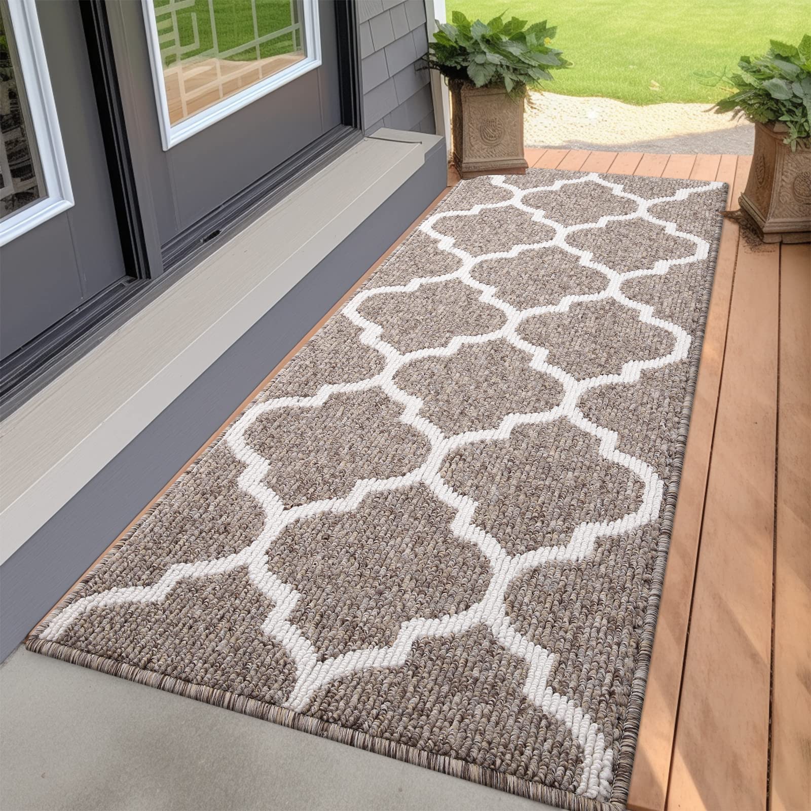 OLANLY Indoor Door Mat, 32x20, Non-Slip Absorbent Resist Dirt Entrance Mat, Washable Low-Profile Inside Floor Doormats for Entryway, Grey