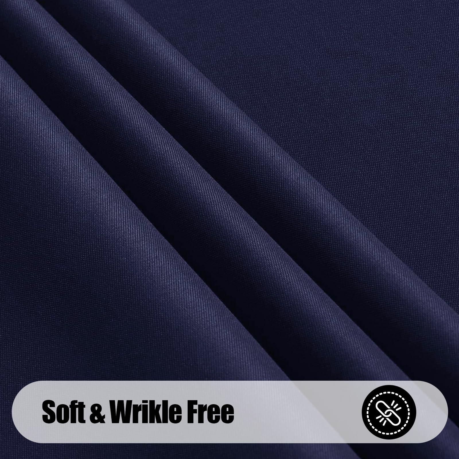 Smiry Rectangle Table Cloth, Waterproof Anti-Scratch Polyester Tablecloth, Decorative Washable Fabric Table Cover for Dining, Buffet, Parties and Outdoor, 60x84, Black