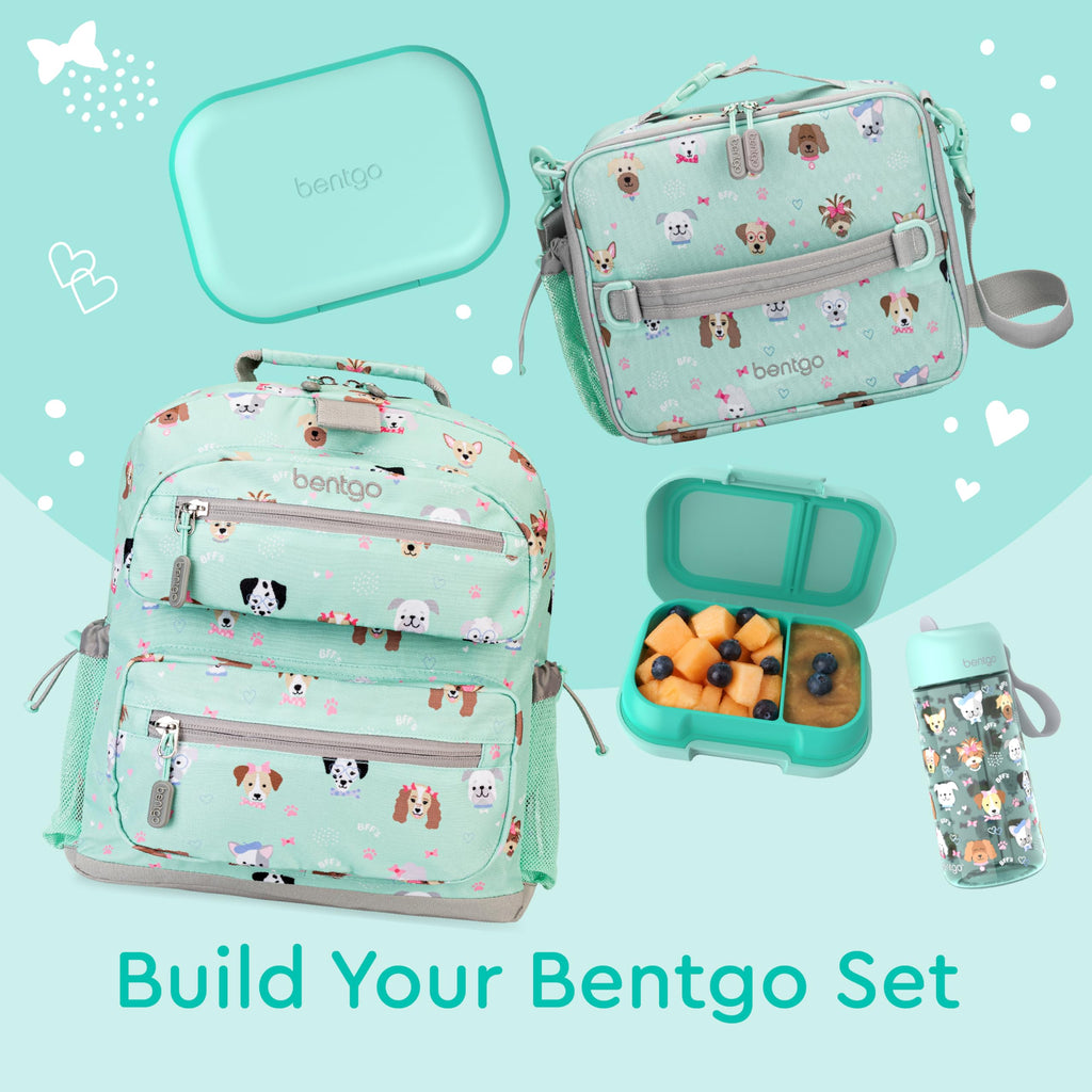 Bentgo Kids Snack - 2 Compartment Leak-Proof Bento Box Container for Snacks and Small Meals, Easy-Open Latch, Dishwasher Safe, BPA-Free for School, Daycare, & Sports - Ideal for Ages 3+ (Green/Navy)