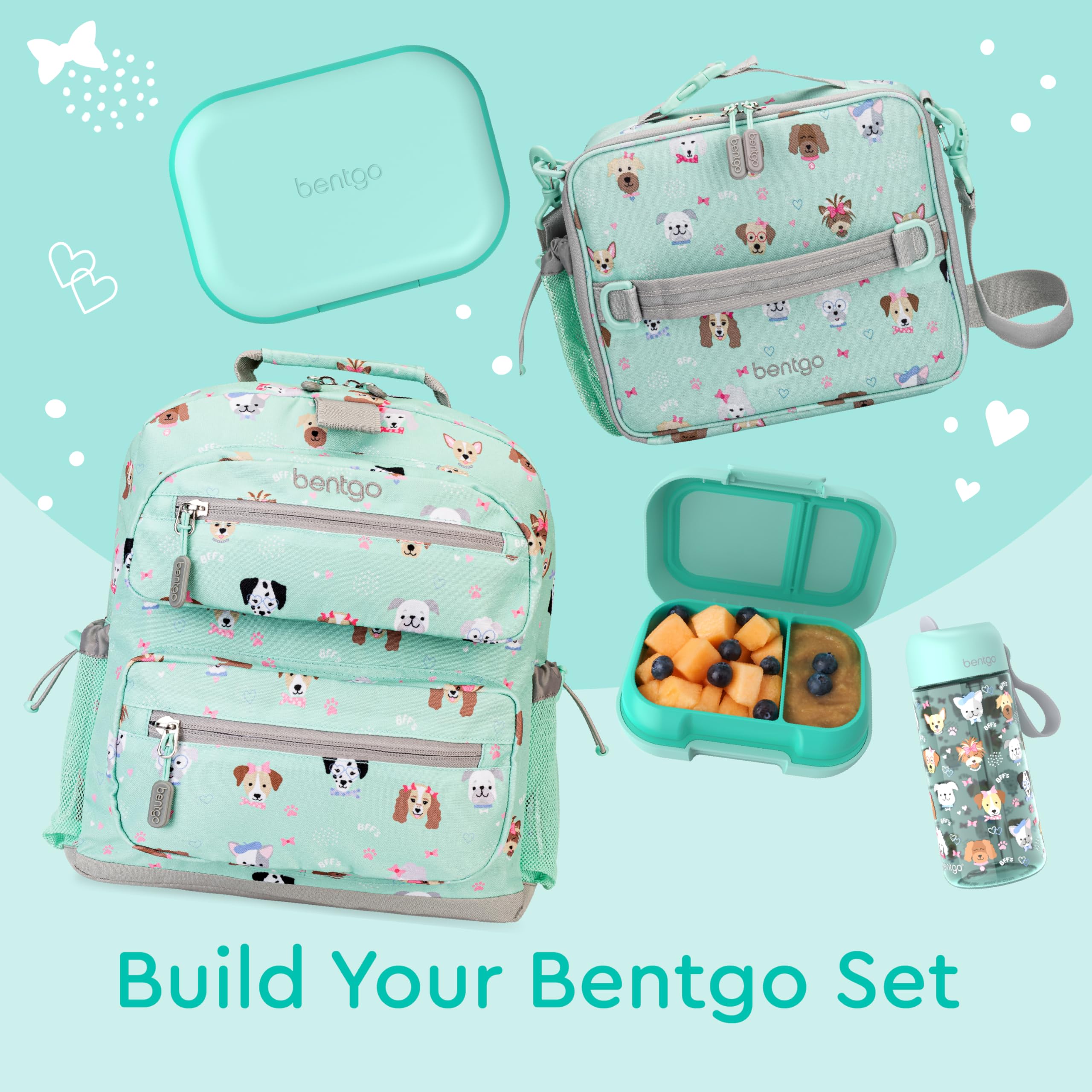 Bentgo Kids Snack - 2 Compartment Leak-Proof Bento Box Container for Snacks and Small Meals, Easy-Open Latch, Dishwasher Safe, BPA-Free for School, Daycare, & Sports - Ideal for Ages 3+ (Green/Navy)