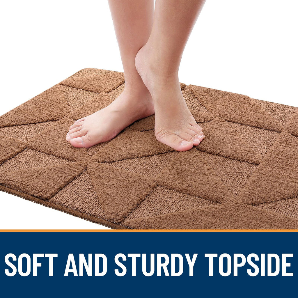 OLANLY Door Mats Indoor, Non-Slip, Absorbent, Dirt Resist, Entrance Washable Mat, Low-Profile Inside Entry Doormat for Entryway (32x20 inches, Grey)