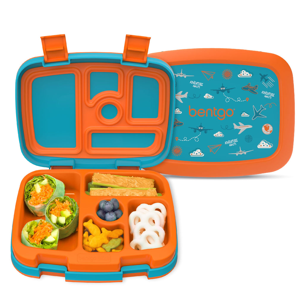 Bentgo Kids Prints Leak-Proof, 5-Compartment Bento-Style Kids Lunch Box - Ideal Portion Sizes for Ages 3-7, Durable, Drop-Proof, Dishwasher Safe, & PFAS & BPA-Free Materials (Unicorn)