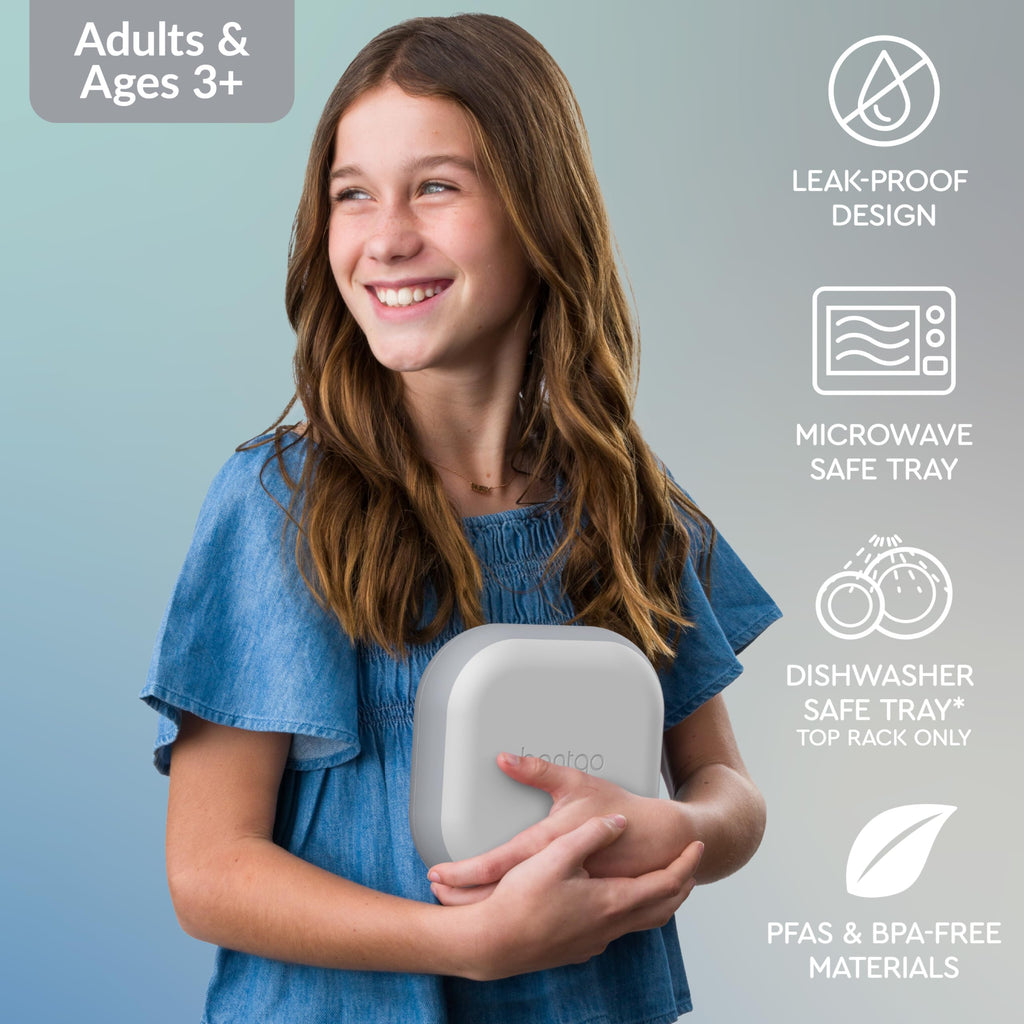 Bentgo Chill Mini Leak-Proof Lunch Box – Built-In Ice Pack Keeps Food Cold, 2.7-Cup Capacity for Snacks or a Sandwich, 3 or 4 Compartments, PFAS & BPA-Free, Ideal for Adults & Kids 3+ (Lilac Mist)