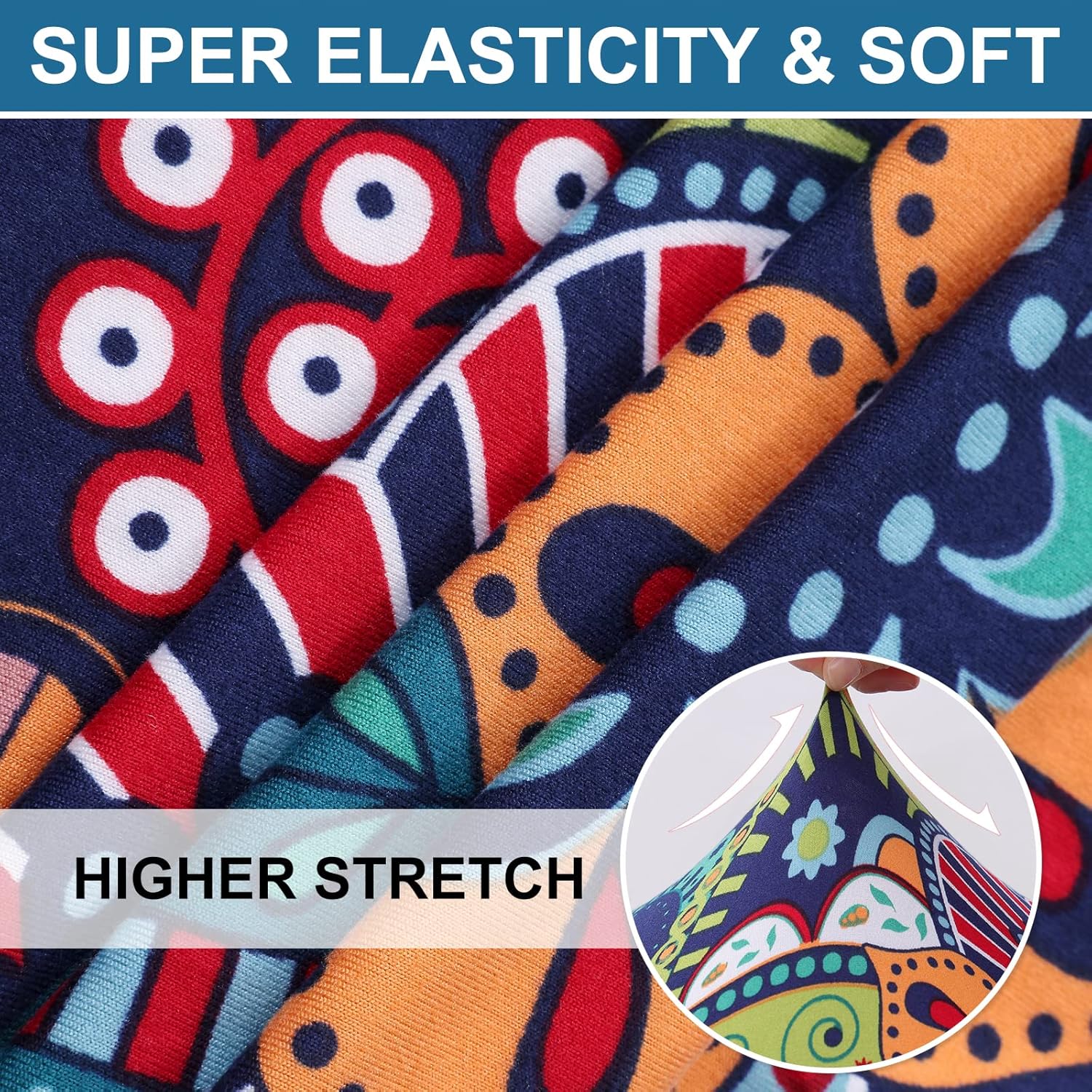 Smiry Printed Couch Cushion Covers, Stretch Soft Couch Covers for Sofa, Washable Non-Slip Sofa Slipcover Furniture Protector for Indoor and Outdoor (1 Pack, Blue Green)