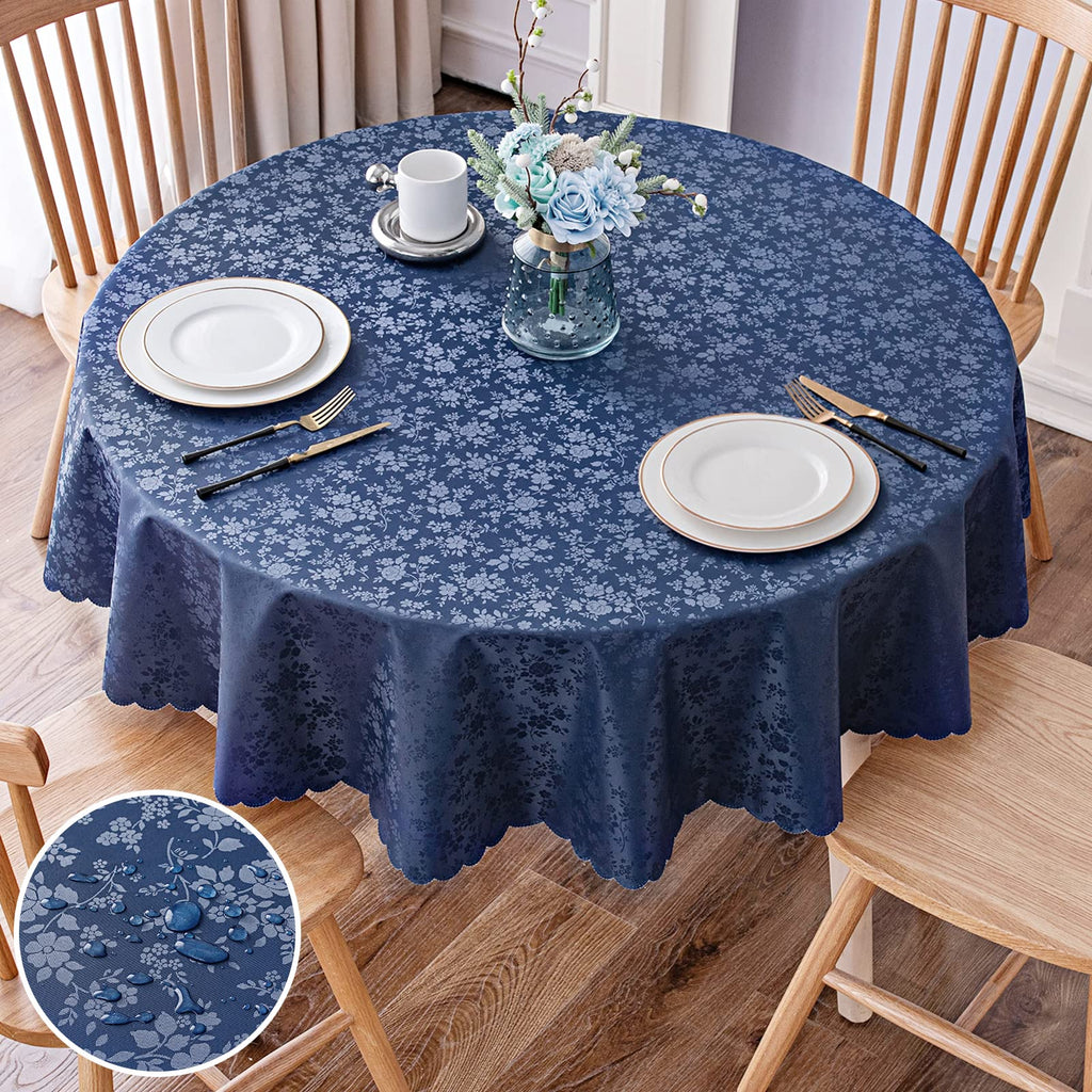 Smiry Rectangle Table Cloth, Waterproof Heavy Duty Vinyl Tablecloths, Wipeable Washable Table Cover for Kitchen and Dining Room (Beige, 60" X 84")