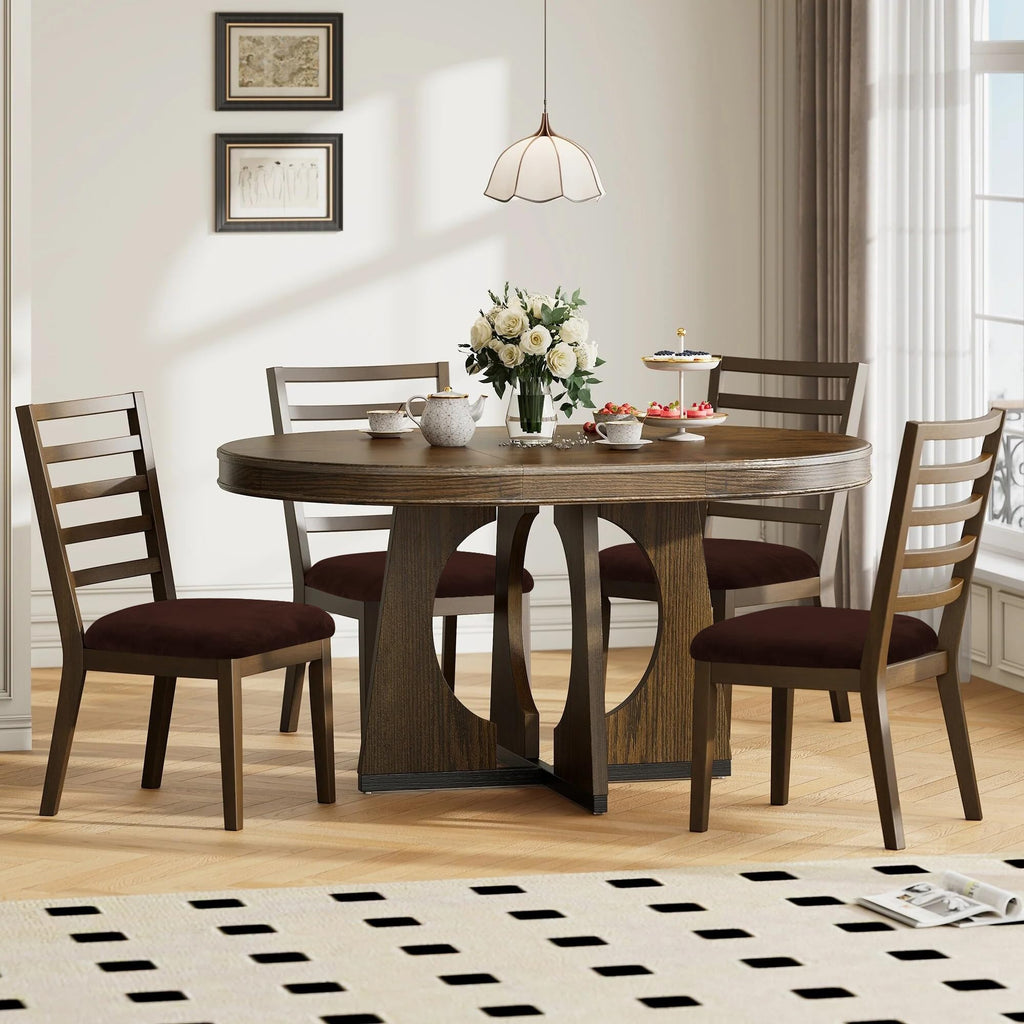 Smiry Velvet Seat Covers for Dining Room Chair Set of 4, Stretch Fit Removable Washable Chair Seat Cushion Protector Slipcovers with Ties, Black