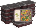 Bentgo Prep - 20-Piece 2-Compartment Reusable Meal Prep Containers with Lids, PFAS & BPA Free Materials, Durable, Microwave, Freezer, & Dishwasher Safe To Go Food Storage (Burgundy)