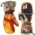 KEMIMOTO Heated Hunting Gloves Camo, Flip Fingerless Mittens for Men Women, Rechargeable with 2 Batteries, 3 Heat Settings