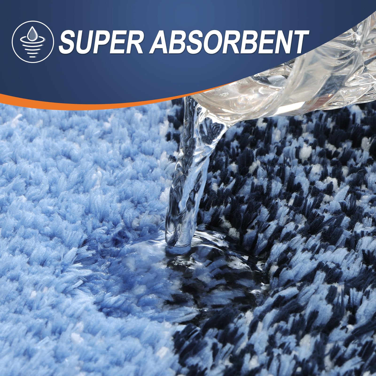 OLANLY Bathroom Rugs Sets 3 Piece, Soft Absorbent Microfiber Bath Mats and U-Shaped Contour Toilet Rug, Machine Wash Dry, Plush Shaggy Bath Mat Set for Bathroom (30"x20"+24"x16"+24"x20", Grey)