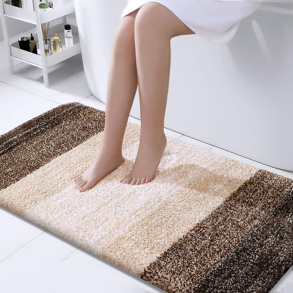 OLANLY Bathroom Rugs Mat 30x20, Extra Soft Absorbent Microfiber Bath Rugs, Rubber Backing, Quick Dry, Machine Washable Bath Mats for Bathroom Floor, Tub and Shower, Home Decor Accessories, Grey