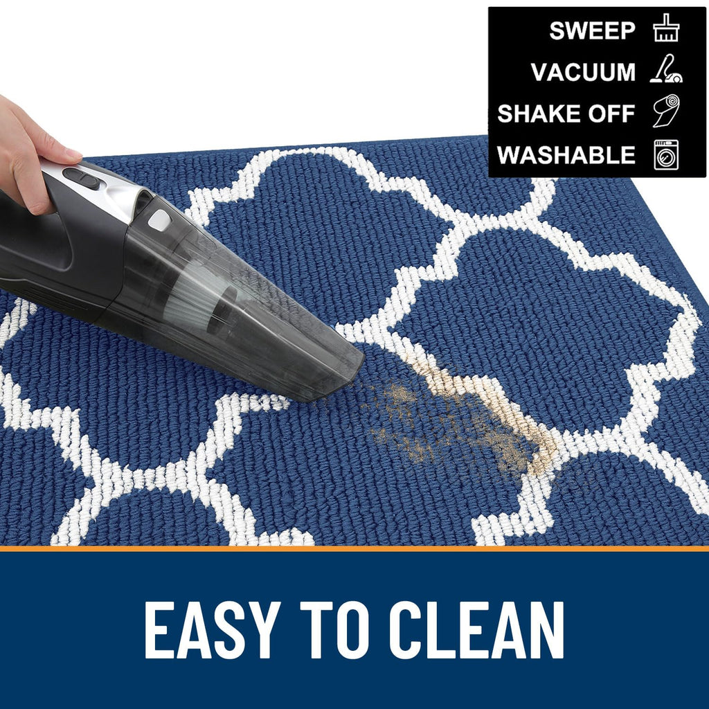 OLANLY Indoor Door Mat, 32x20, Non-Slip Absorbent Resist Dirt Entrance Mat, Washable Low-Profile Inside Floor Doormats for Entryway, Grey