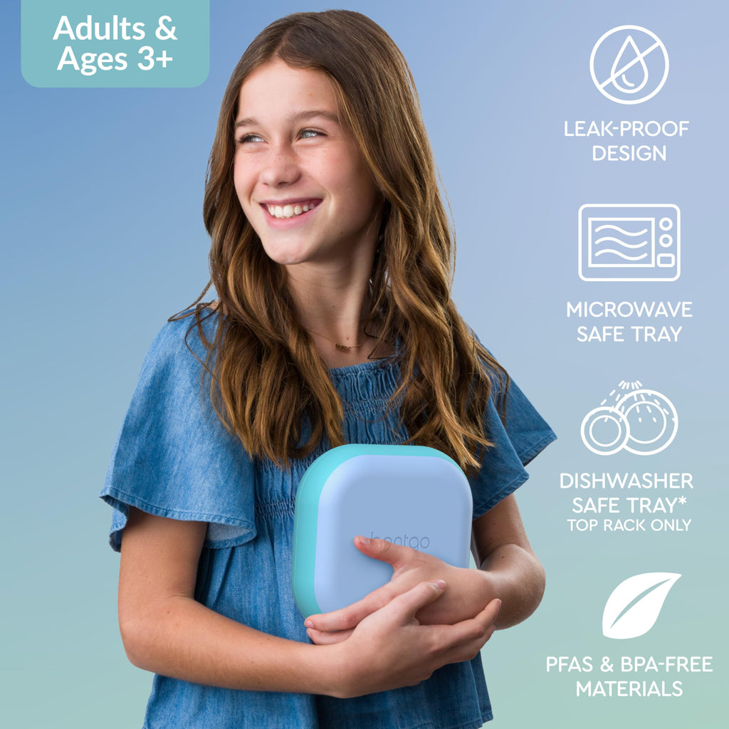 Bentgo Chill Mini Leak-Proof Lunch Box – Built-In Ice Pack Keeps Food Cold, 2.7-Cup Capacity for Snacks or a Sandwich, 3 or 4 Compartments, PFAS & BPA-Free, Ideal for Adults & Kids 3+ (Lilac Mist)