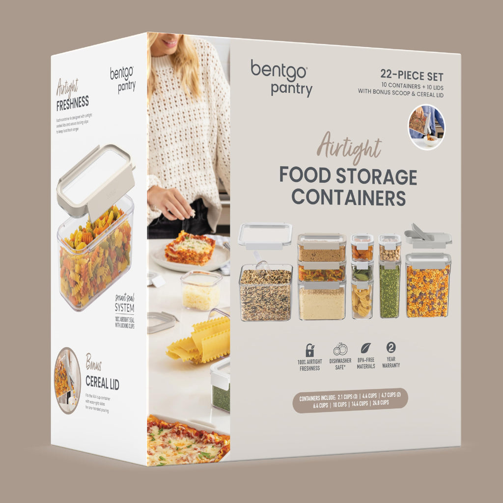Bentgo Pantry - 3-Piece All Purpose Scoop Set, 1/2 Cup (4 oz) Spoon, Clear & Lightweight, Ideal for Scooping Flour, Sugar, Coffee, Candy, & More for Kitchen and Pantry Containers (Clear)
