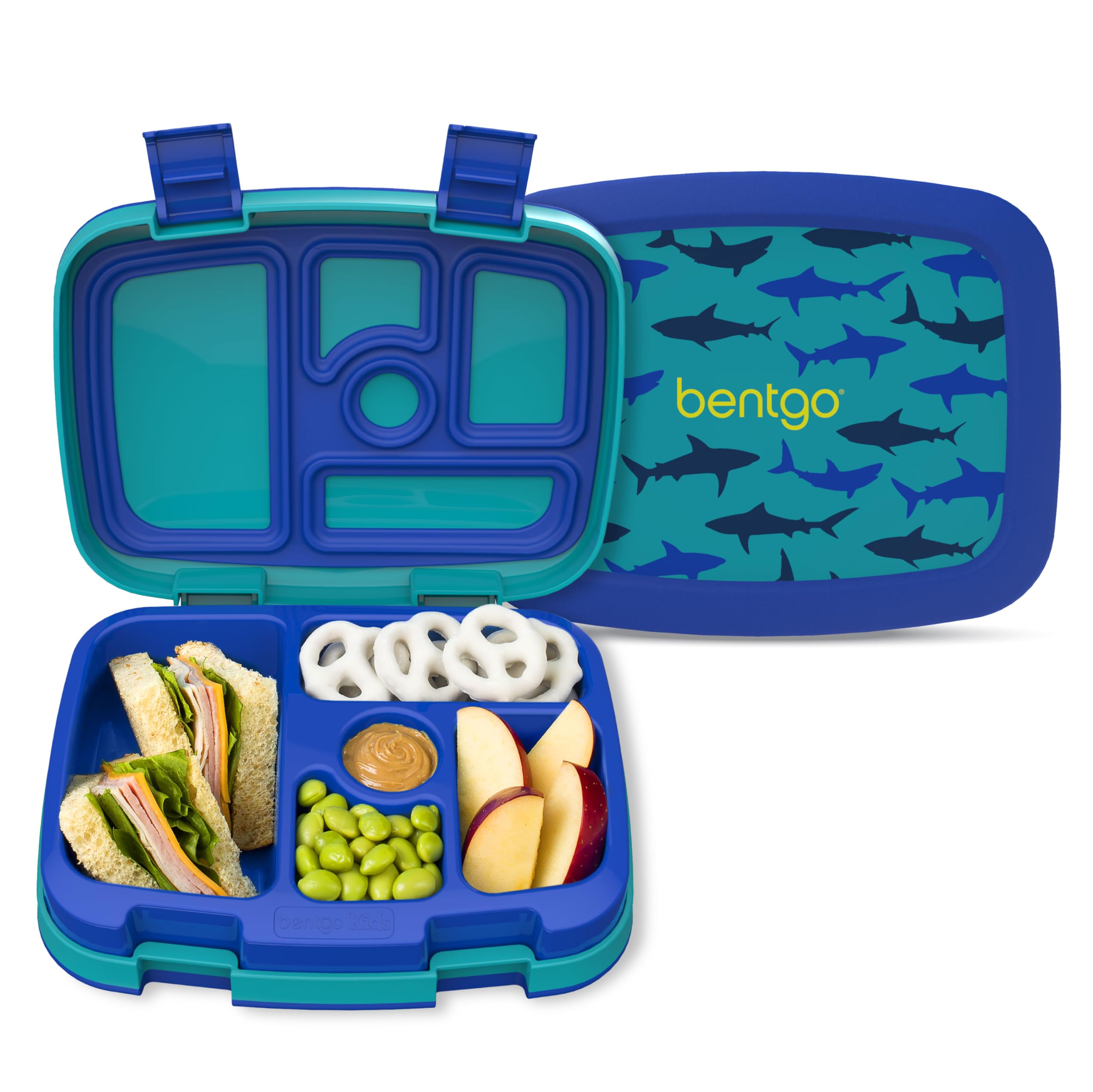 Bentgo Kids Prints Leak-Proof, 5-Compartment Bento-Style Kids Lunch Box - Ideal Portion Sizes for Ages 3-7, Durable, Drop-Proof, Dishwasher Safe, & PFAS & BPA-Free Materials (Unicorn)