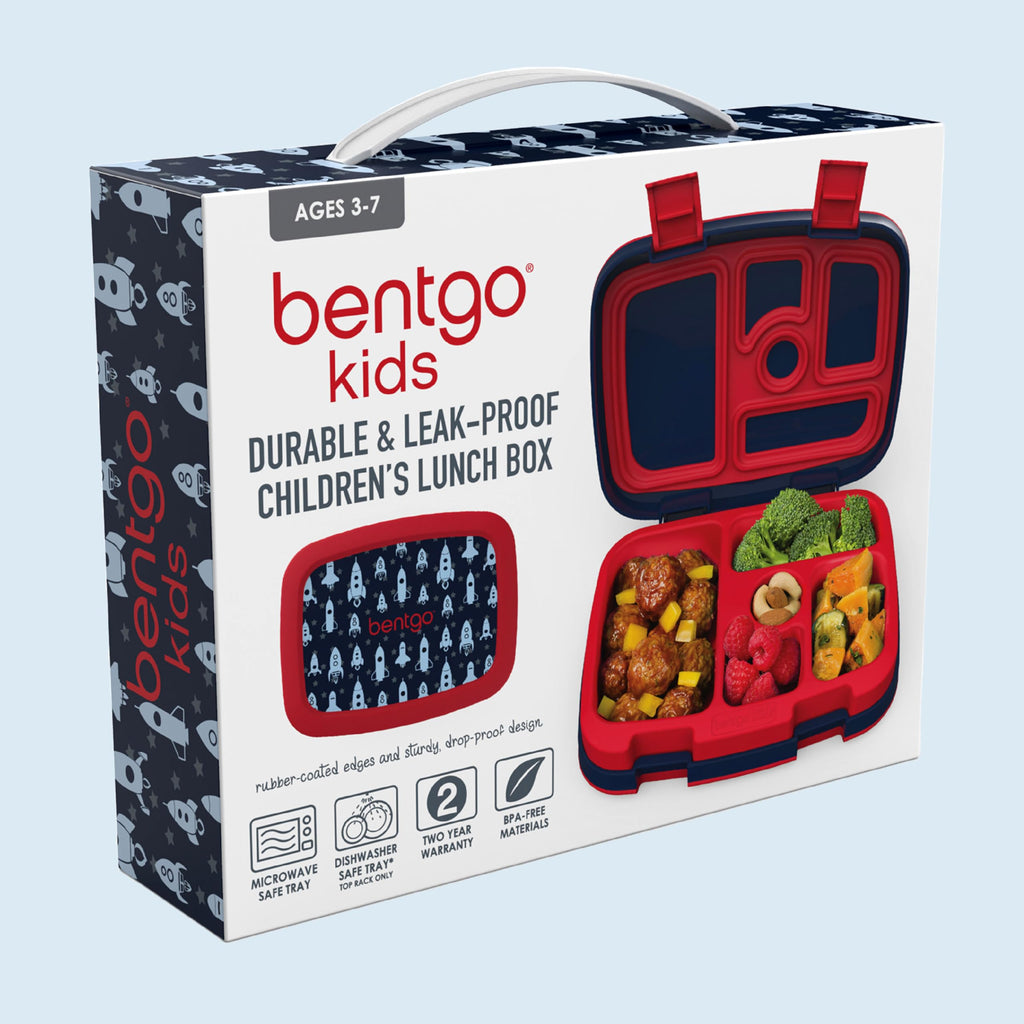 Bentgo Kids Prints Leak-Proof, 5-Compartment Bento-Style Kids Lunch Box - Ideal Portion Sizes for Ages 3-7, Durable, Drop-Proof, Dishwasher Safe, & PFAS & BPA-Free Materials (Unicorn)