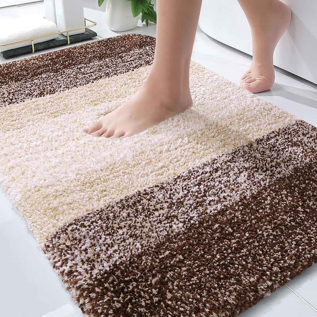 OLANLY Bathroom Rugs Mat 30x20, Extra Soft Absorbent Microfiber Bath Rugs, Rubber Backing, Quick Dry, Machine Washable Bath Mats for Bathroom Floor, Tub and Shower, Home Decor Accessories, Grey