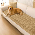 Smiry Non Slip Couch Covers for Dogs, Fuzzy Pet Couch Covers for 2-3 Cushion Sofa Pet Friendly, Soft Sofa Slipcovers Cushion Furniture Protector Washable (Beige, 27.6" x 59")