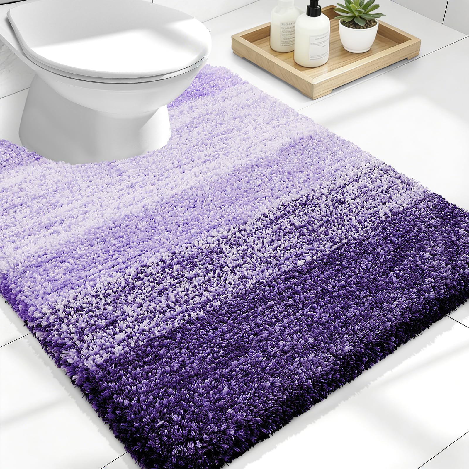 OLANLY Bathroom Rugs Mat 30x20, Extra Soft Absorbent Microfiber Bath Rugs, Rubber Backing, Quick Dry, Machine Washable Bath Mats for Bathroom Floor, Tub and Shower, Home Decor Accessories, Grey