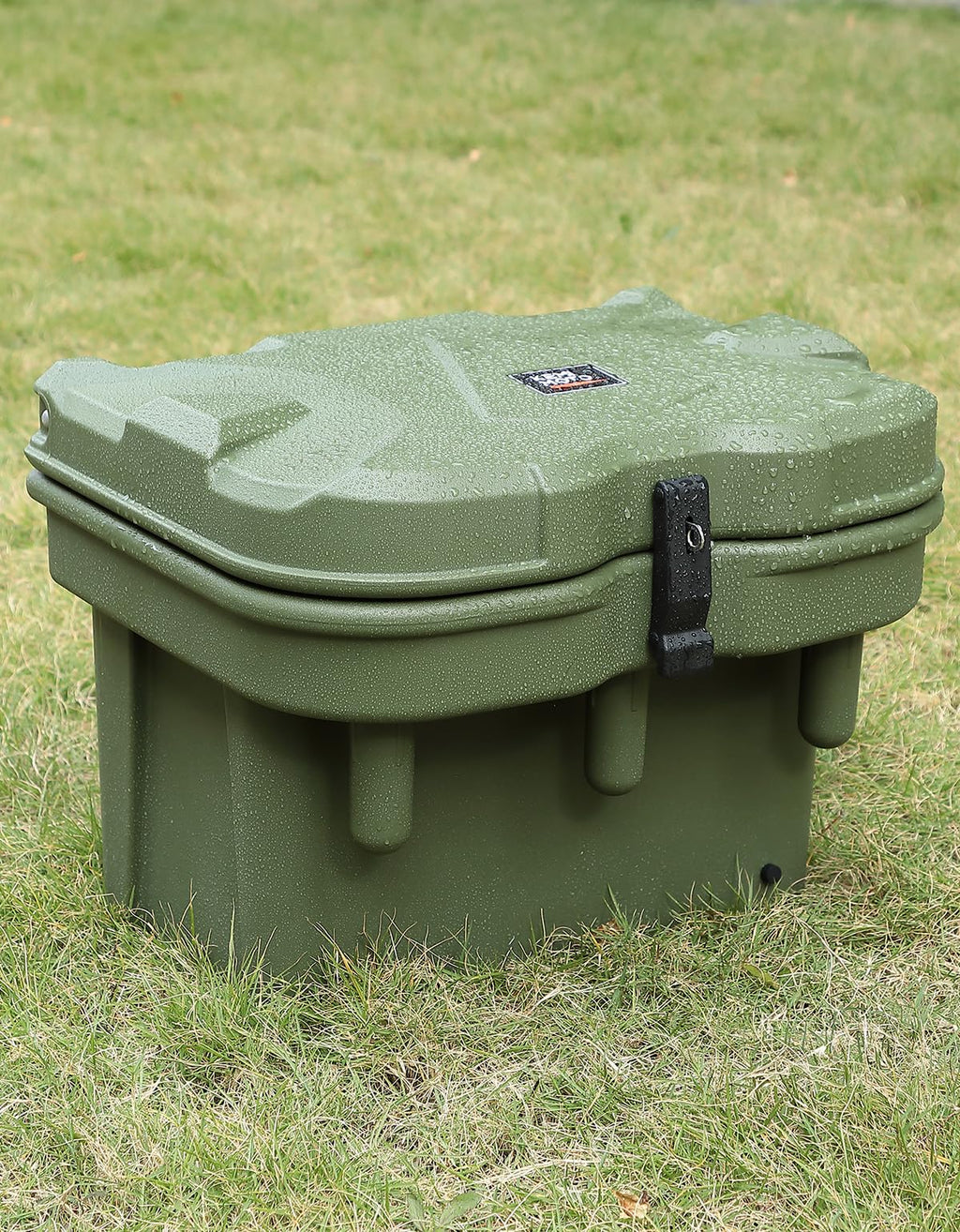 KEMIMOTO UTV Bed Storage Box 5.5GAL Compatible with Polaris Ranger 1000/XP 900 570 500 General 1000 4 2016 2017 2018 2019 2020 2021 2022 2023 2024 2025 2026, Low-Density Polyethylene Cargo Storage Box