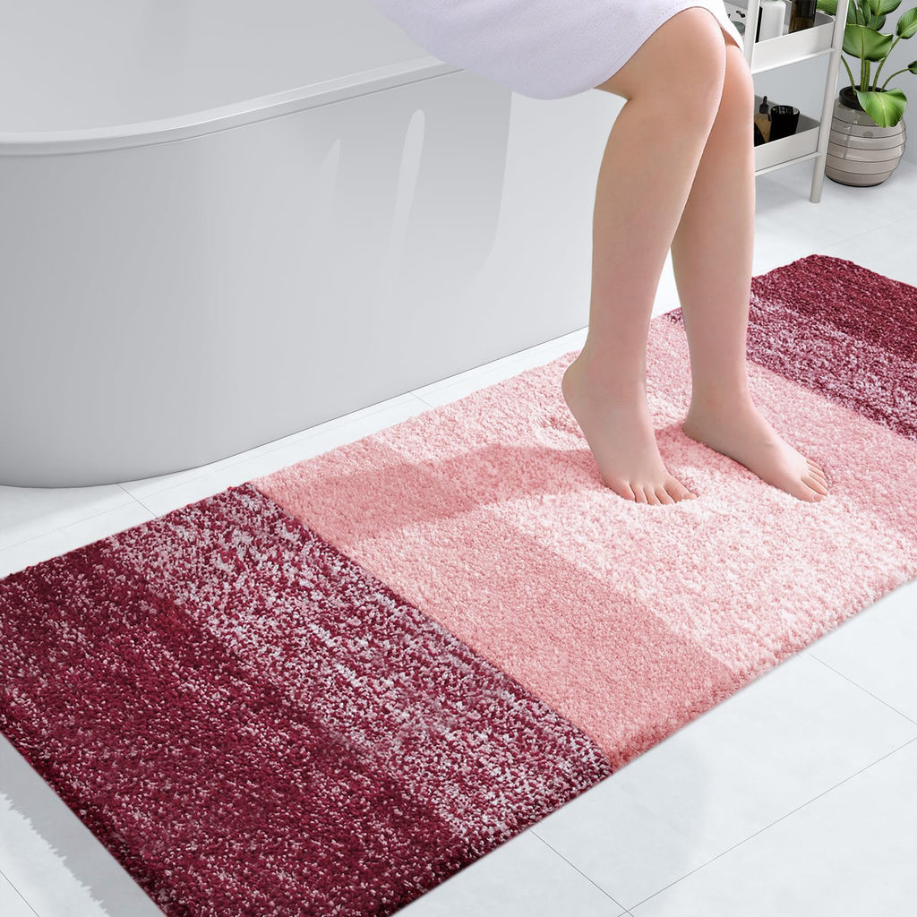 OLANLY Bathroom Rugs Mat 30x20, Extra Soft Absorbent Microfiber Bath Rugs, Rubber Backing, Quick Dry, Machine Washable Bath Mats for Bathroom Floor, Tub and Shower, Home Decor Accessories, Grey