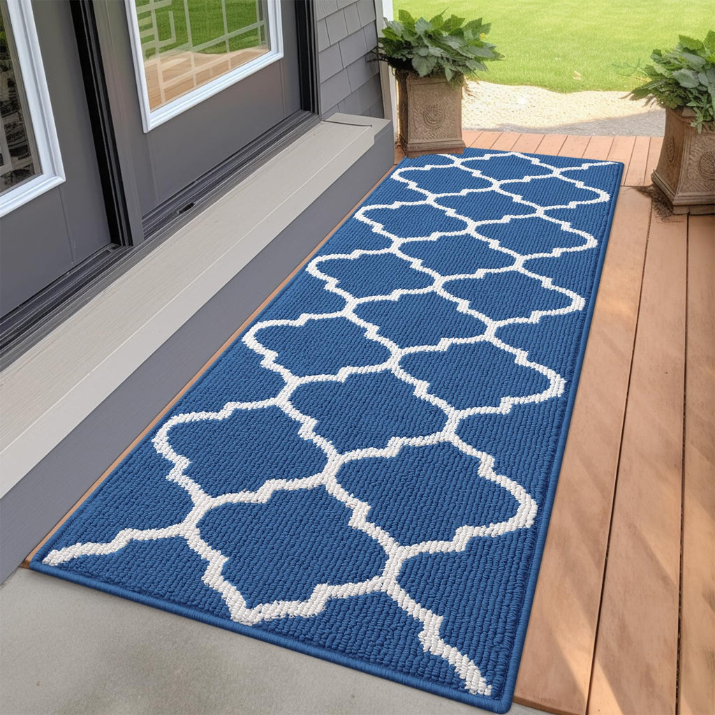 OLANLY Indoor Door Mat, 32x20, Non-Slip Absorbent Resist Dirt Entrance Mat, Washable Low-Profile Inside Floor Doormats for Entryway, Grey