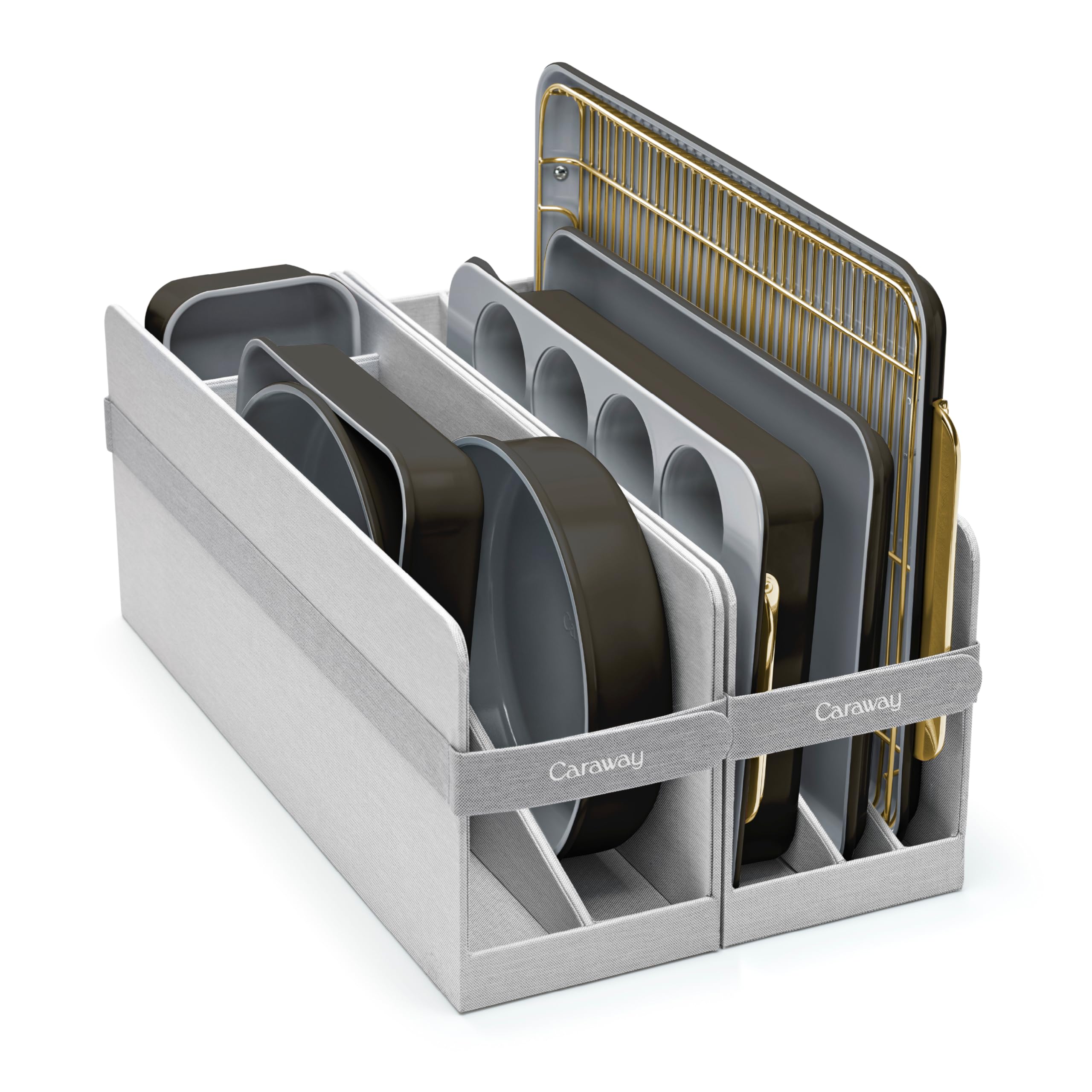 Caraway Nonstick Ceramic Bakeware Set (11 Pieces) - Baking Sheets, Assorted Baking Pans, Cooling Rack, & Storage - Aluminized Steel Body - Non Toxic, PTFE & PFOA Free - Cream