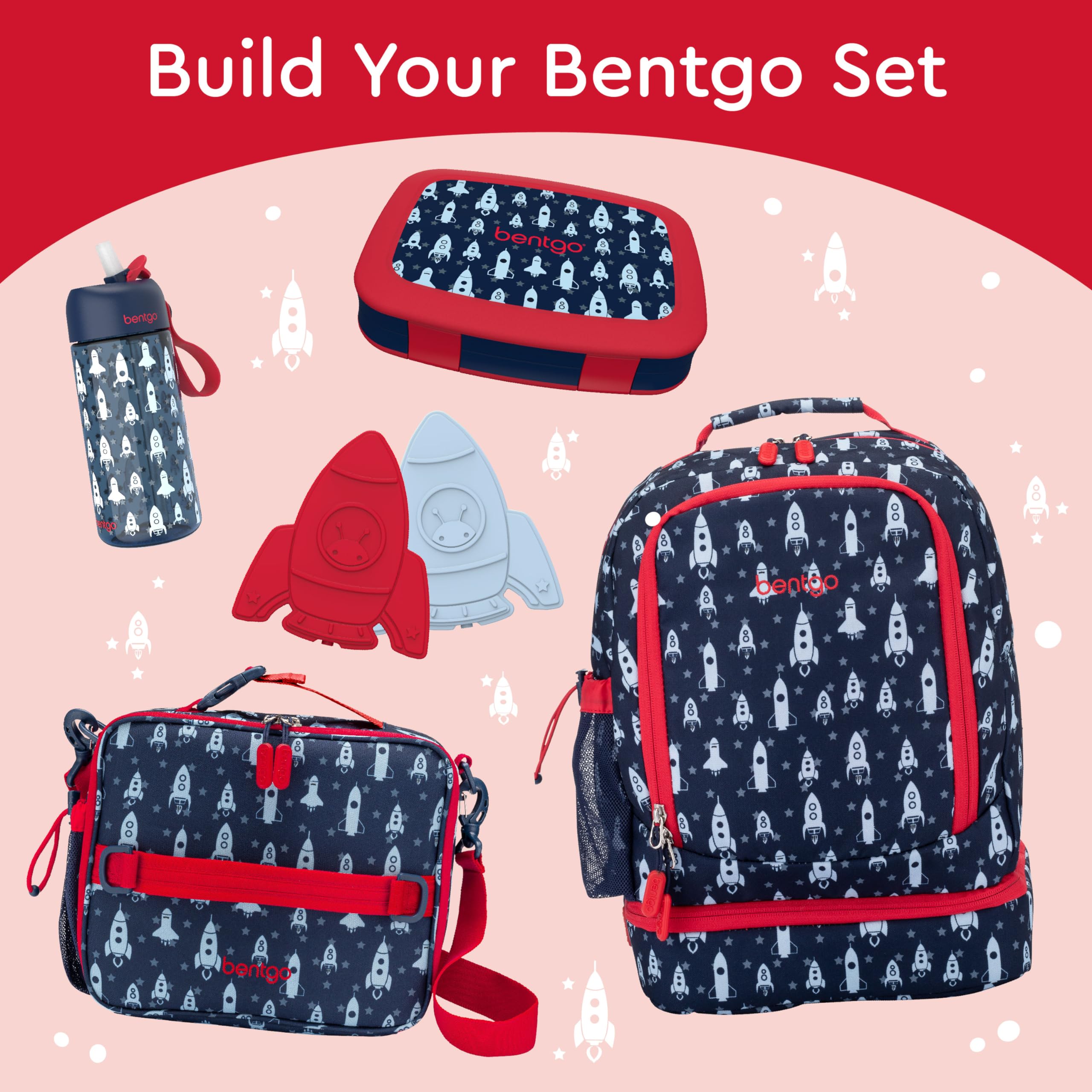 Bentgo Kids Prints Leak-Proof, 5-Compartment Bento-Style Kids Lunch Box - Ideal Portion Sizes for Ages 3-7, Durable, Drop-Proof, Dishwasher Safe, & PFAS & BPA-Free Materials (Unicorn)