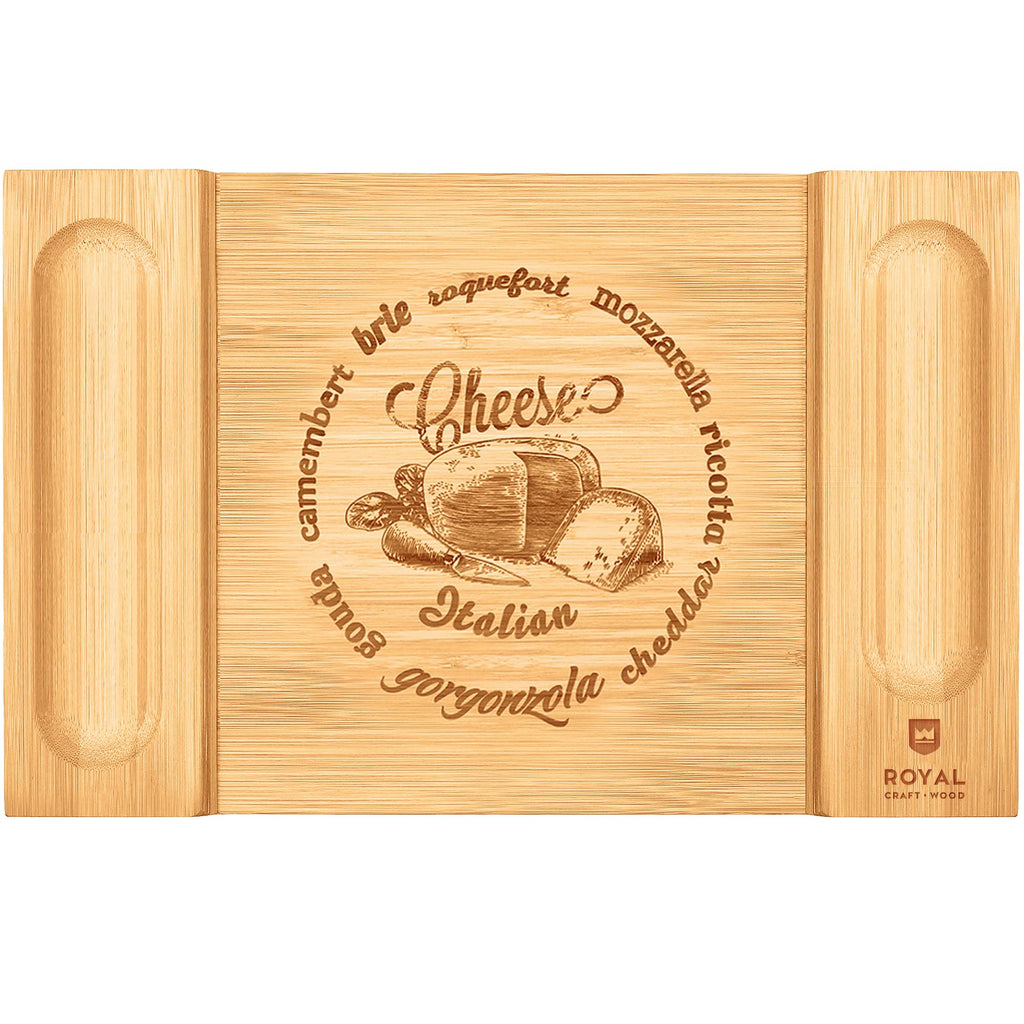 ROYAL CRAFT WOOD Premium Bamboo Charcuterie Board Set - Cheese Platter & Serving Tray & Serving Utensils - Perfect Housewarming Gift, Wedding, Bridal Shower Gift - Ideal for Entertaining and New Home