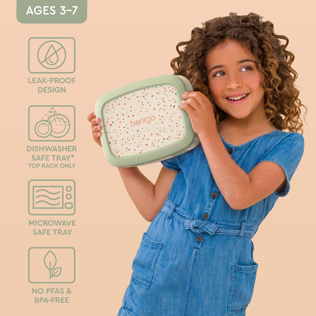 Bentgo® Kids 14” Backpack Set With Kids Prints Lunch Box (Geo Speckle)