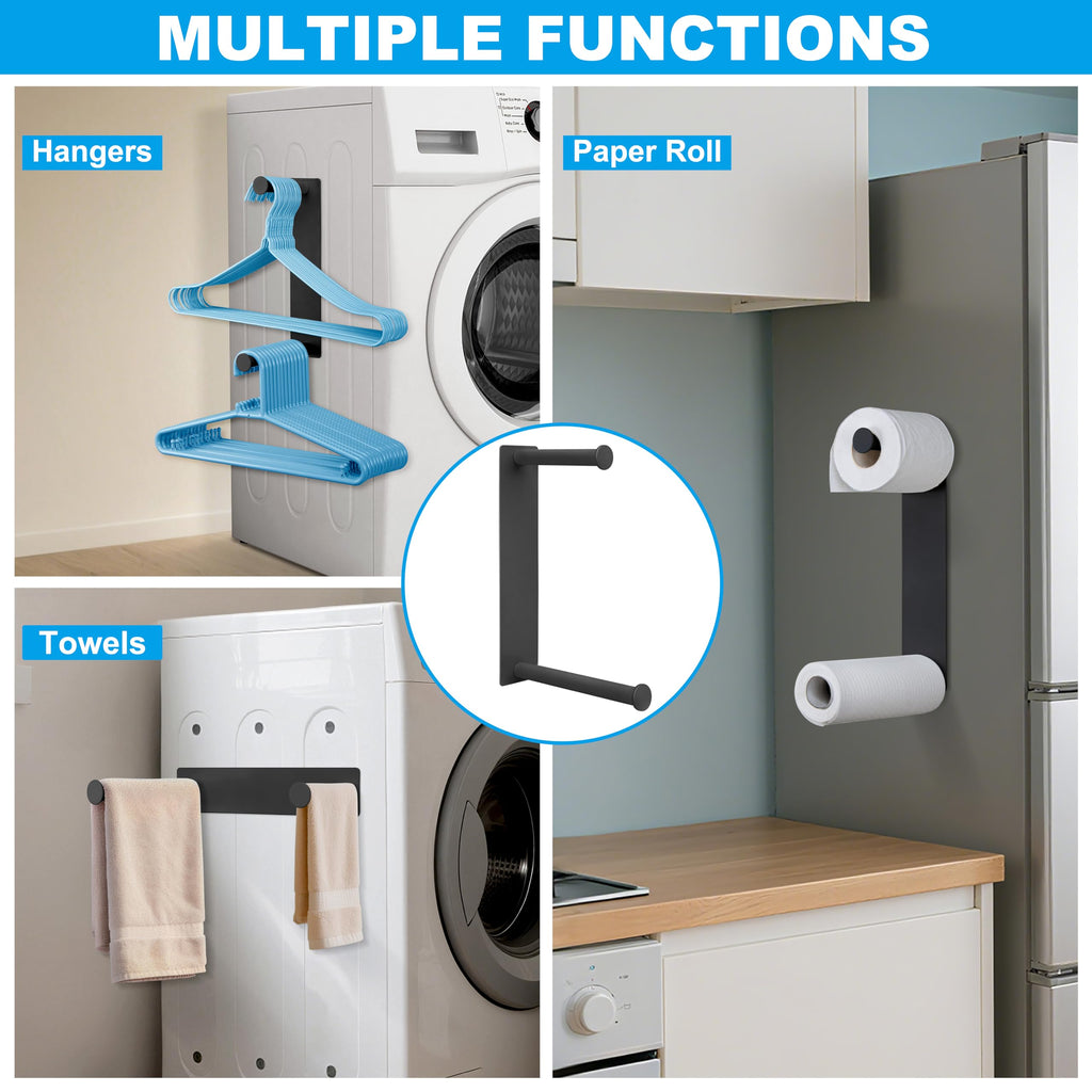 RedCall Magnetic Hanger Organizer for Washing Machine,Strong Magnet Hanger Storage Rack for Laundry Room Organization,Stacker Holder (White)