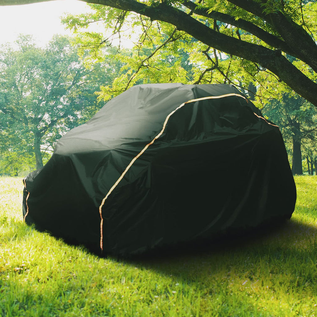 KEMIMOTO UTV Cover 2 Seater All-Weather Protection, Compatible with Polaris Ranger XP 1000/ Mule/Pioneer/Wolverine/CFMOTO UForce, Ranger Cover 2-3 Seater PU Oxford Cloth Windproof Medium Size