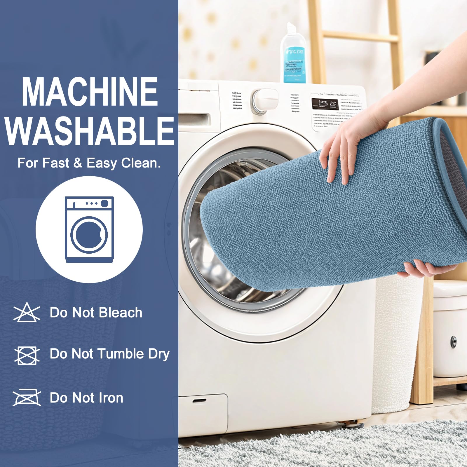 OLANLY Bathroom Rugs Sets 2 Piece, Soft Absorbent Memory Foam Bath Rug Set, Non-Slip, Quick Dry, Machine Washable Bath Mats for Bathroom, Home Decor Accessories (30"x20"+24"x16", Grey)