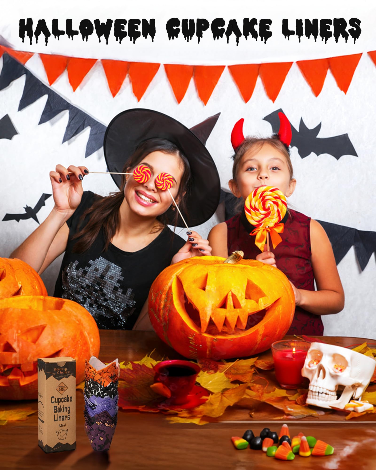 200pcs Natural Mini Tulip Cupcake Liners for Baking Cups, Unbleached, Greaseproof EU Parchment paper, Mini Tulip Muffin Liners for Party, Christmas, Valentines