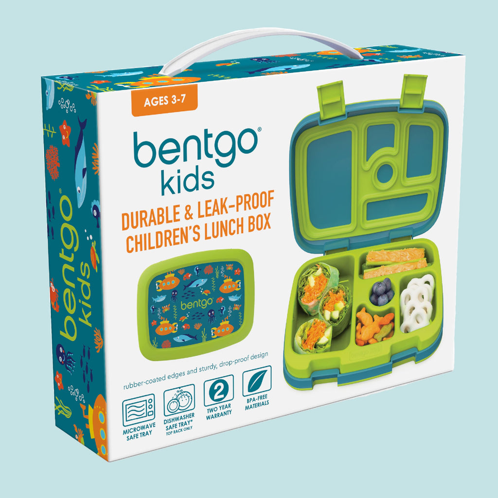 Bentgo Kids Prints Leak-Proof, 5-Compartment Bento-Style Kids Lunch Box - Ideal Portion Sizes for Ages 3-7, Durable, Drop-Proof, Dishwasher Safe, & PFAS & BPA-Free Materials (Unicorn)