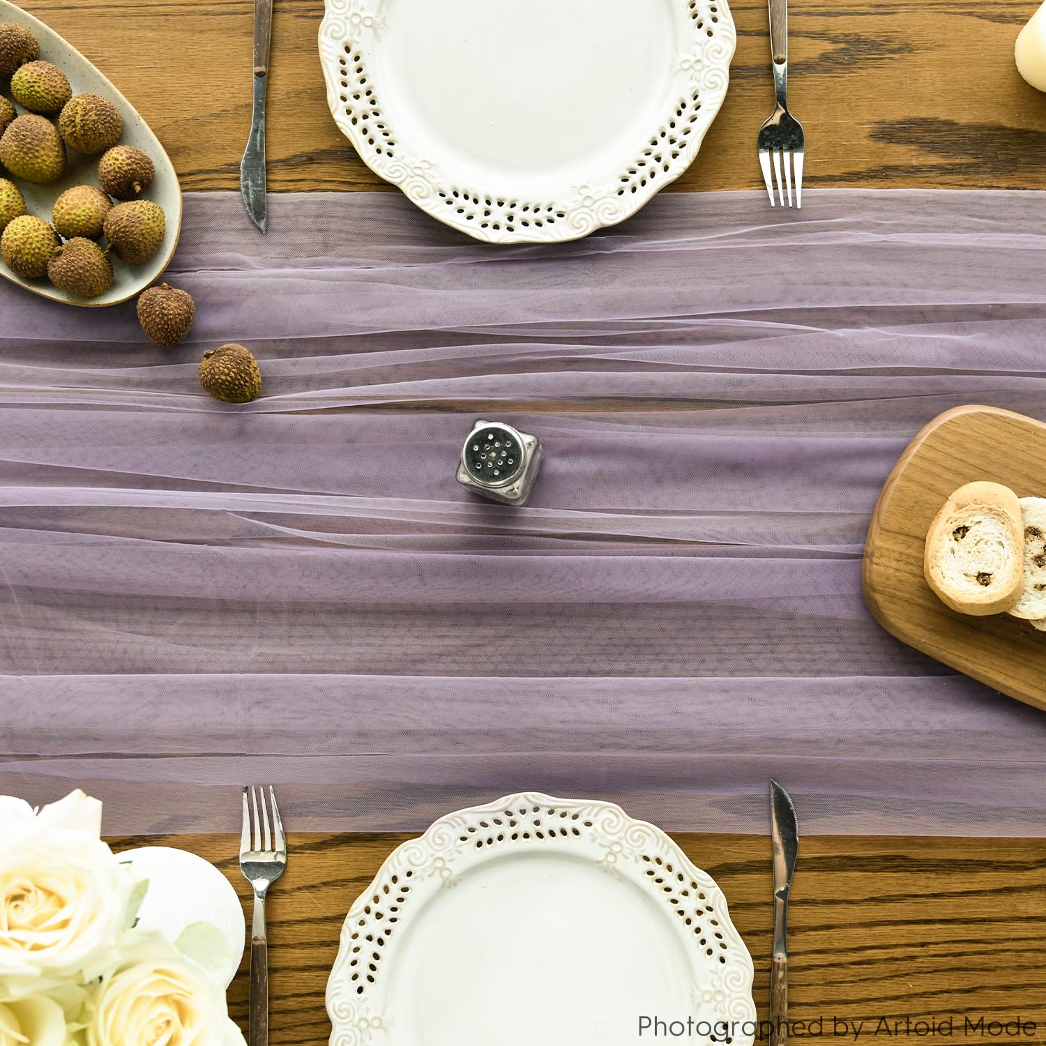 Artoid Mode Red Gauze Table Runner 120 Inch 10FT, Seasonal Sheer Kitchen Dining Holiday Wedding Birthday Baby Shower Table Decor for Home Party